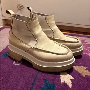 Maison Martin Margiela Cream Ankle Boots size 39